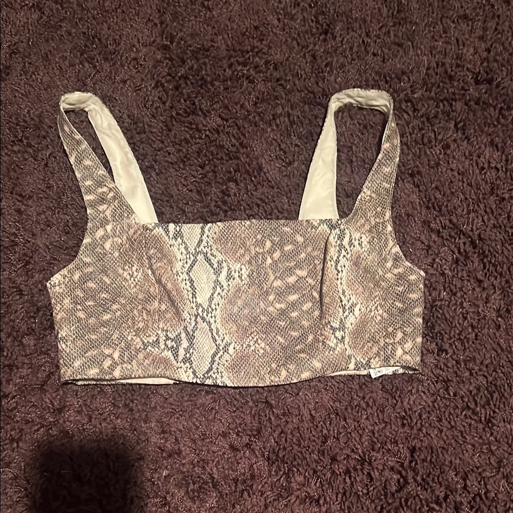 Forever 21 snake skin Crop Top